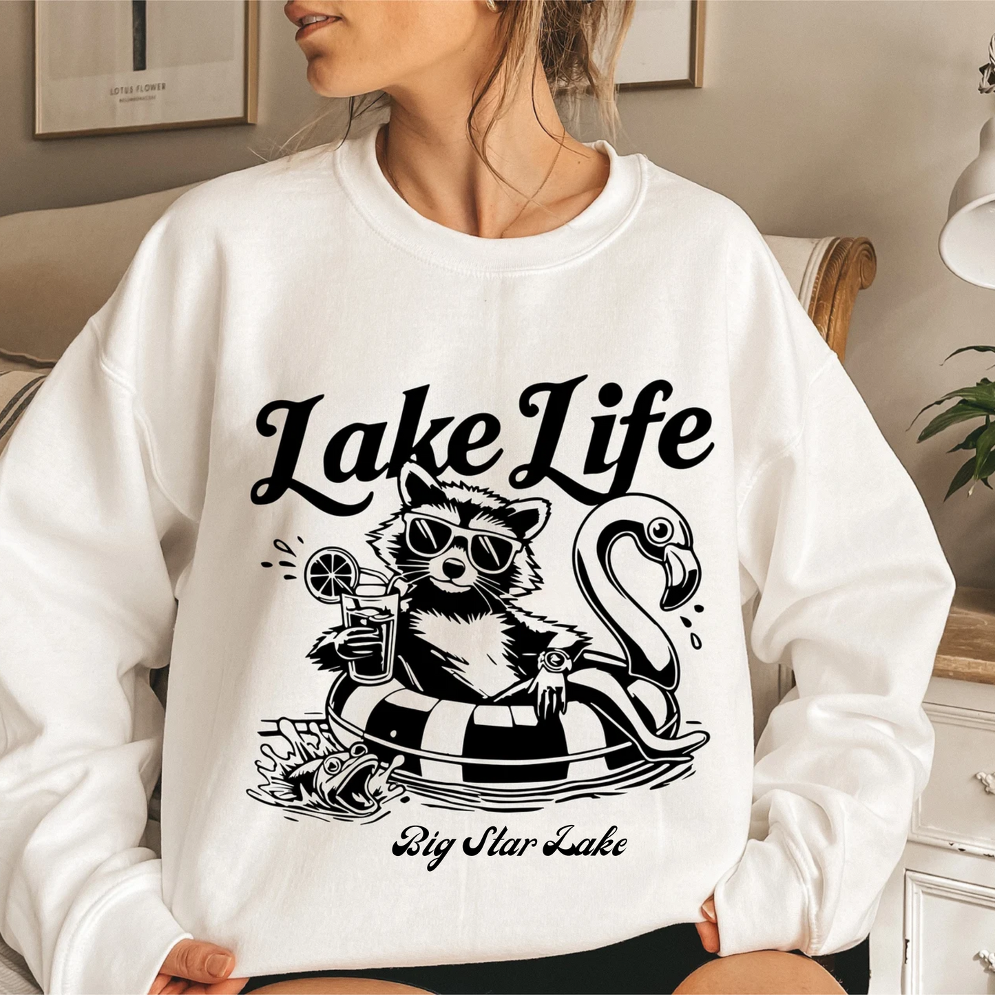 Raccoon Lake Life Crewneck