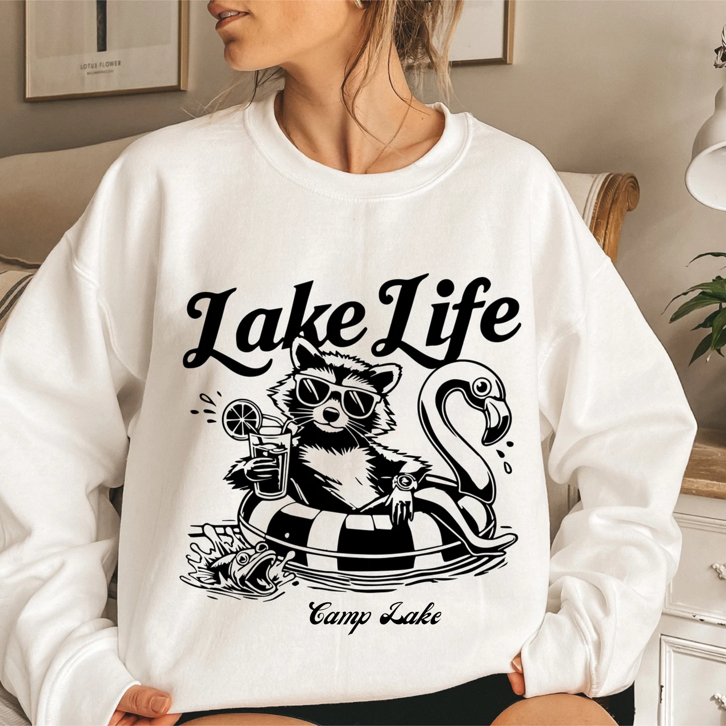 Raccoon Lake Life Crewneck